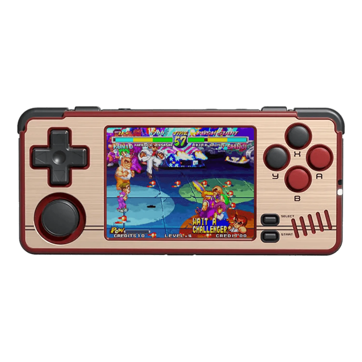 Front image of the Miyoo A30/282 in famicon color
