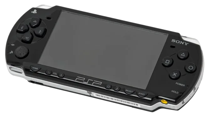 Sony Playstation Portable 2000 in black (PSP-2000) front view