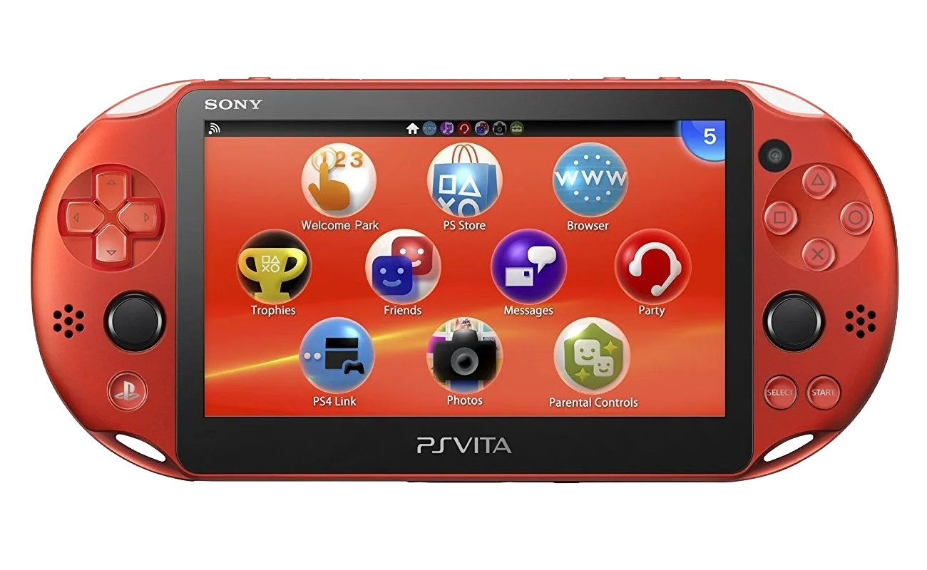 Front image of the Sony PlayStation Vita PH-2000 in Red